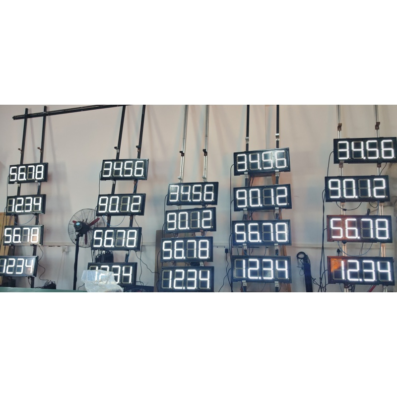 8"10"12"16" White Green LED Petrol / Fuel / Oil Price Signs Oil Station 7 Segment Display with Petrol Station LED Price Sign Digital Board