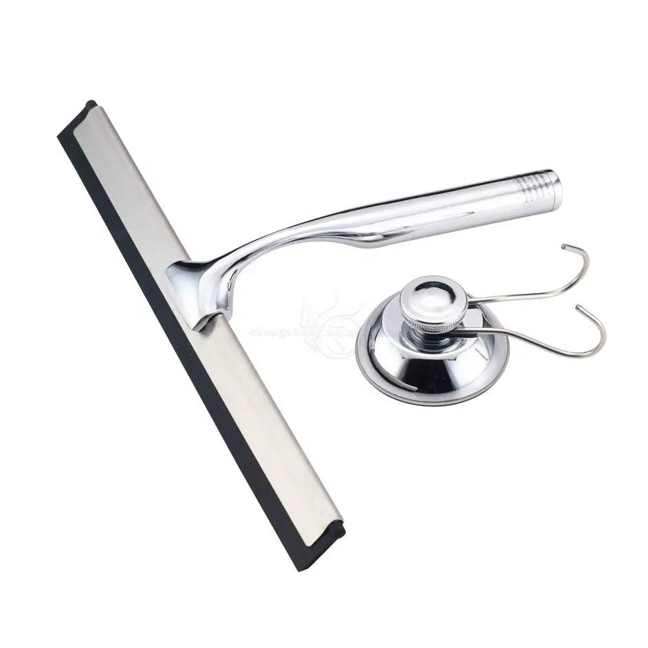 Shower Squeegee Door Window Stainless Steel Glass Wiper Scraper Rubber Squeegee Tool