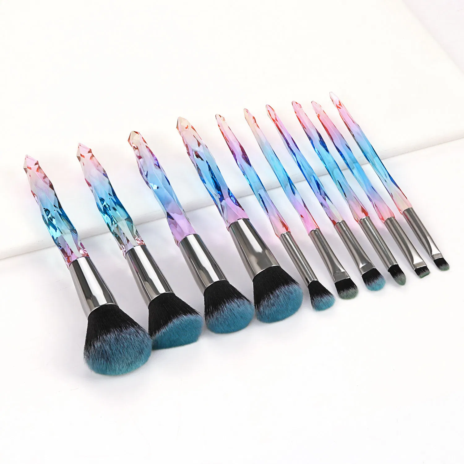 New Makeup Beginner Luxury Crystal Power Makeup Brush Set for Women