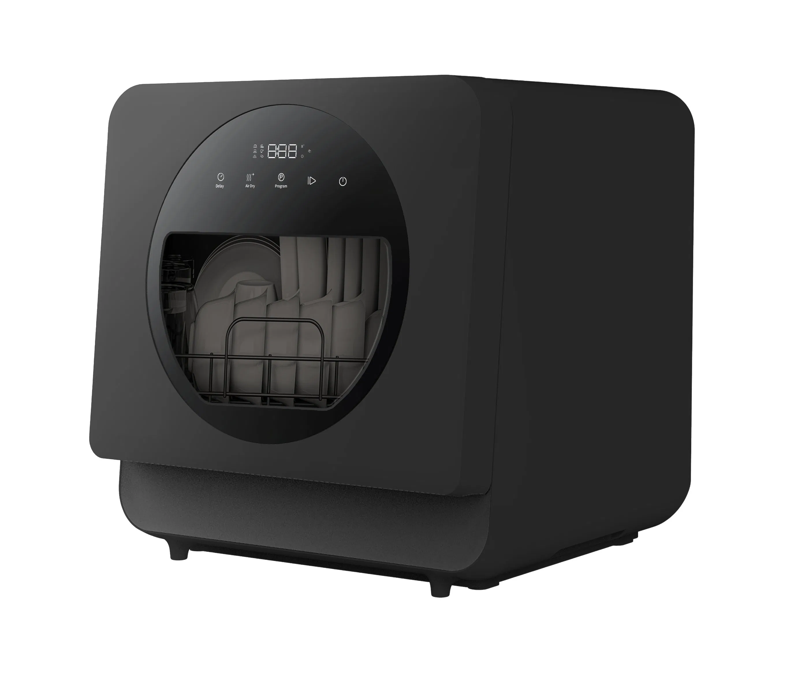 Home Mini Table-Top Dishwasher with a Clear Transparent Window