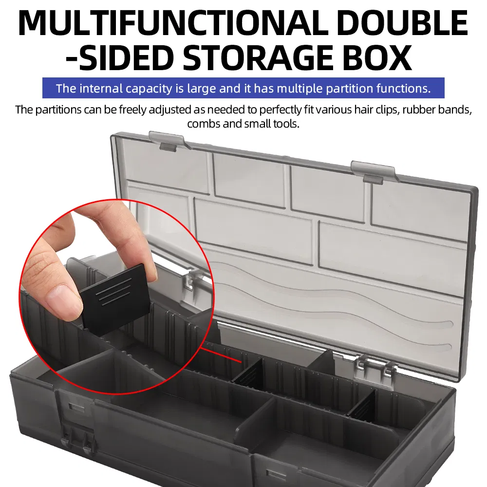 Hairdresser Stylist Double Sided Barber Tools Hair Clipper Storage Box Limit Comb Storage Box
