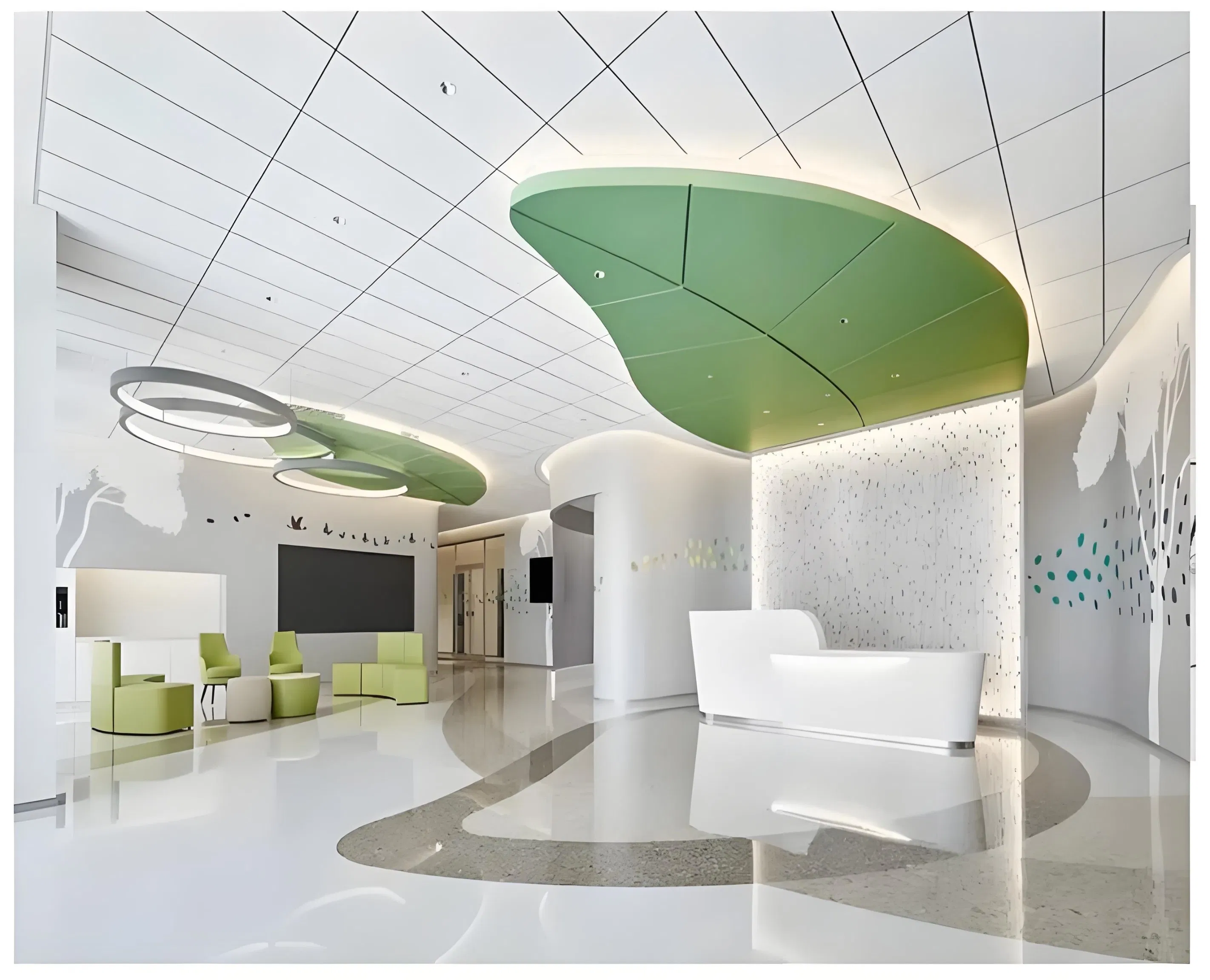 Fireproof 60*60 Ceiling Soundproof Insulated Fiberglass Acoustic Panels for Ceiling Board