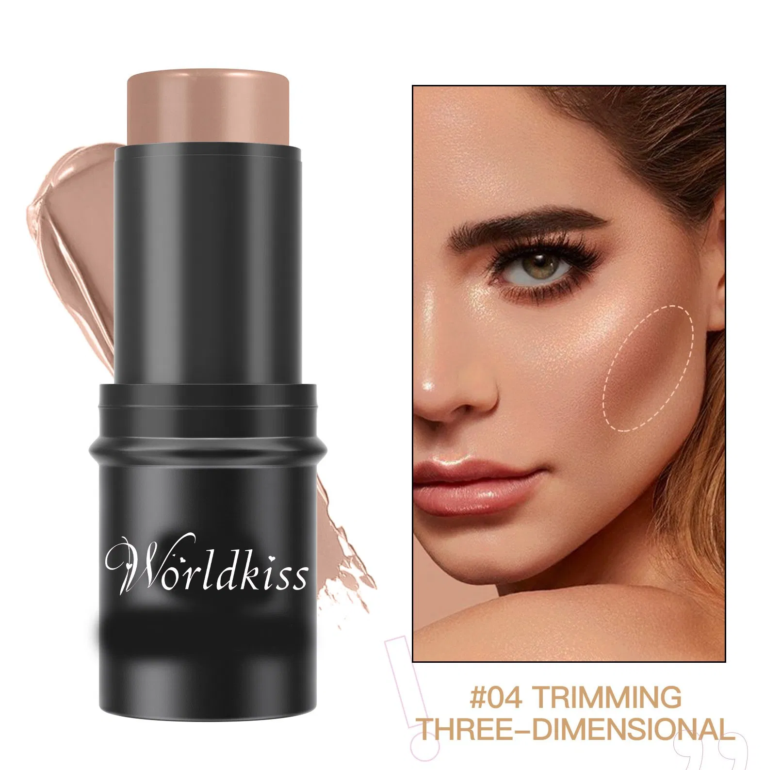 Face-Modifying Concealer Stick, Highlighter Stick, 3D Natural Contouring