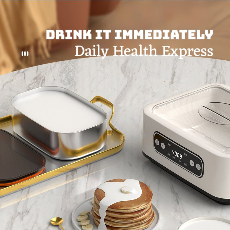 1.6L Household Small Automatic Intelligent Yogurt Natto Rice Wine Fermenter Multifunctional Yogurt Maker Machine