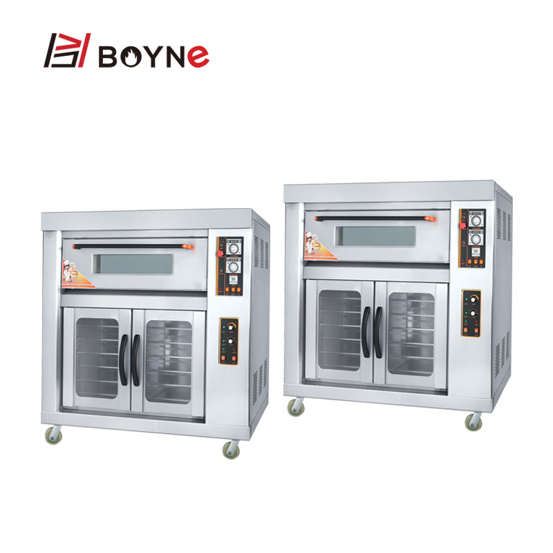 One Layer Two Trays Gas Oven with Proofer