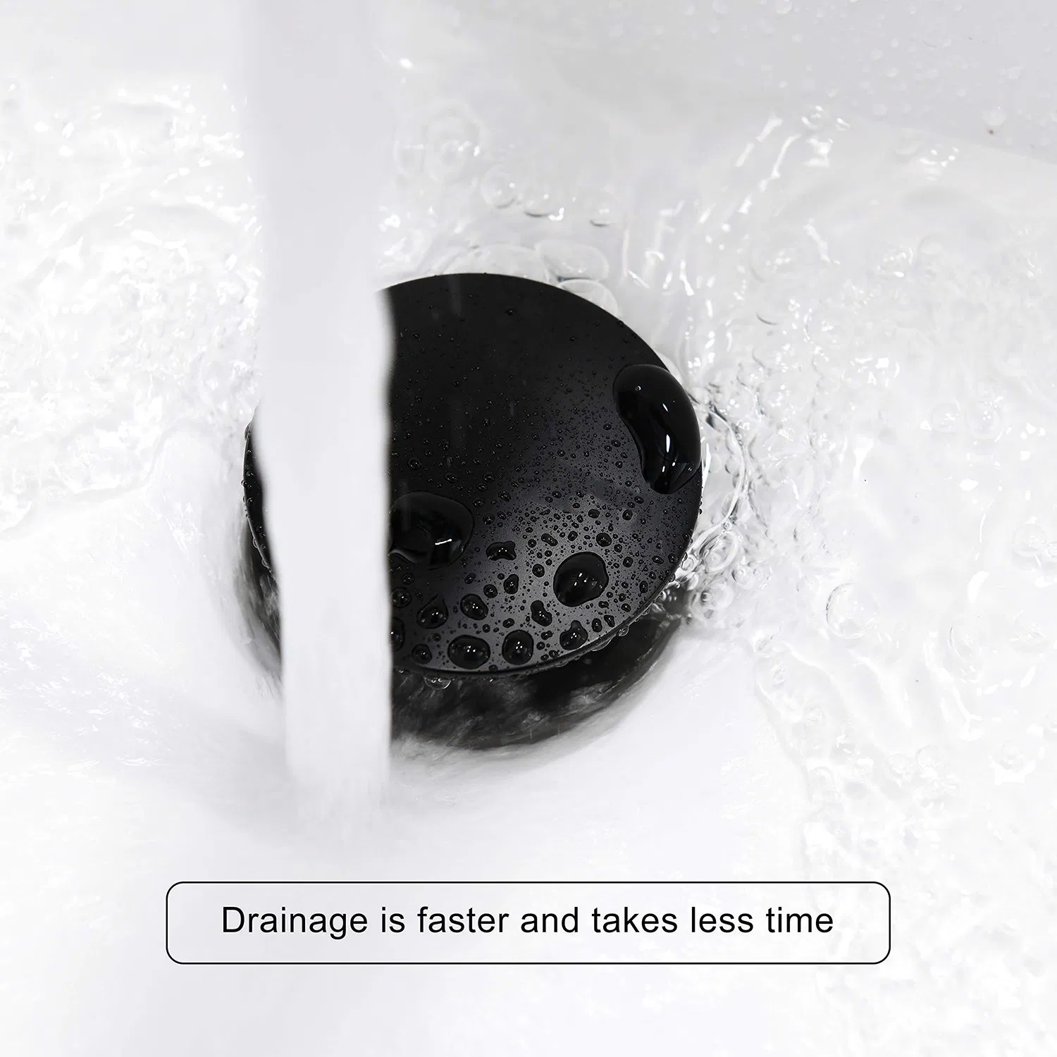 Bathroom Sink Drain with Overflow Matte Black Pop up Drain Stopper Vanity Vessel Sink Bathroom Vessel Drain Anti Clog