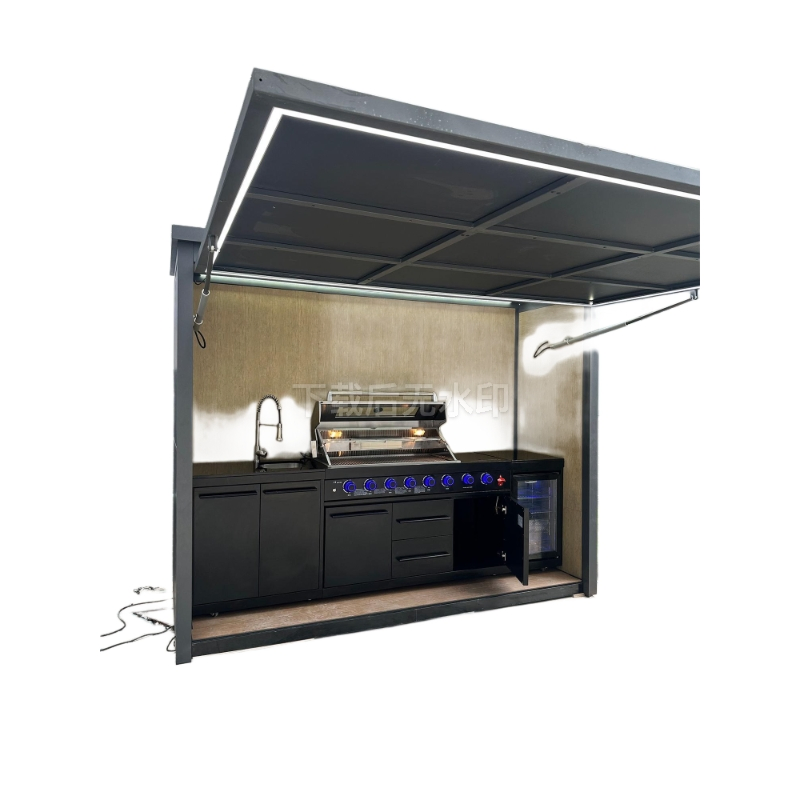 Factory Direct Multi Size Camping BBQ Combined Outdoor Kitchen Stainless Steel Kitchen Cabinet Set with Drawer Rollers