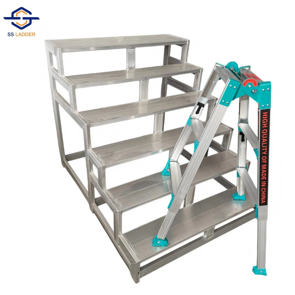 High Quality Non-Insulated a-Type Industrial Step Ladder with 150kg Max Load for Outdoor Use