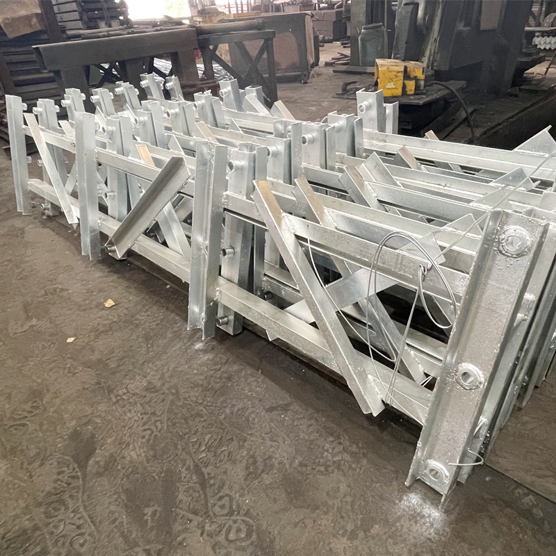 Painted Light Gray Suspension Bailey Steel Structure Bridge Prefabricated Modern Design