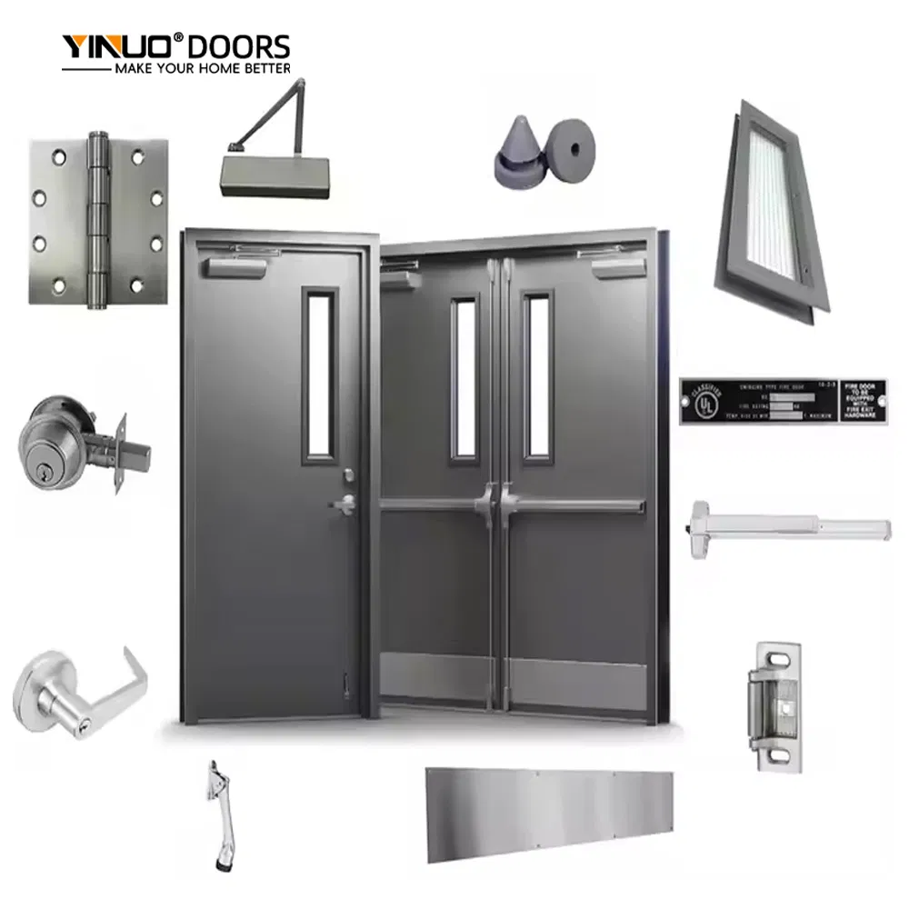 BS En Certified 120 Min Steel Fire Exit Door for Hotels Custom Logo OEM