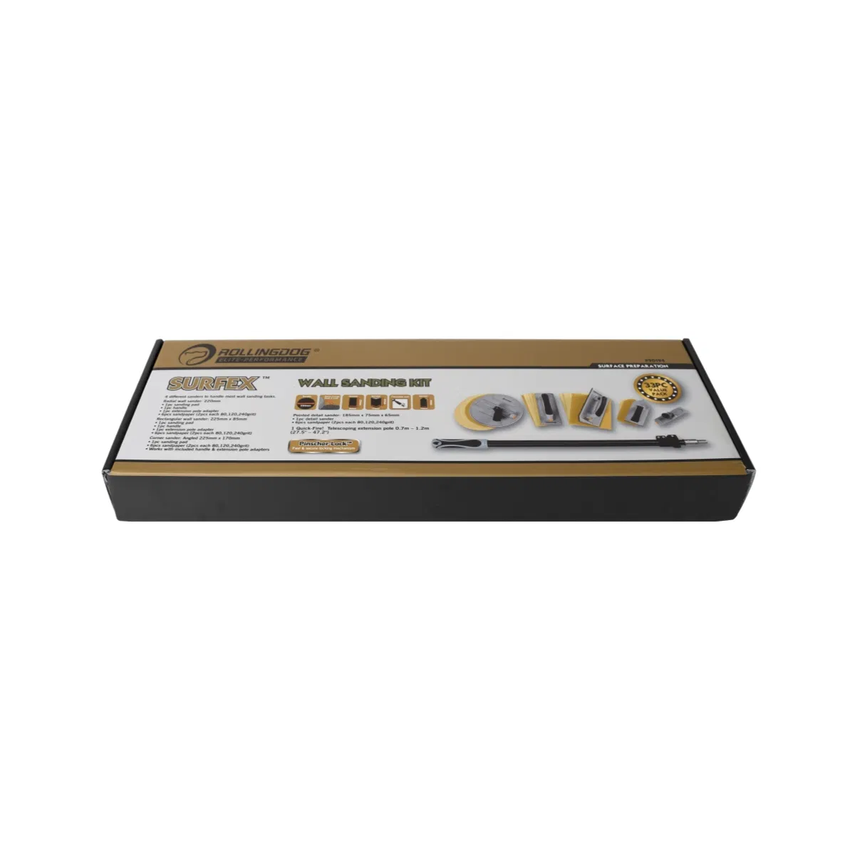 Rollingdog Elite 90194 Surfex™ Painting Tool 33PC Wall Sanding Kit