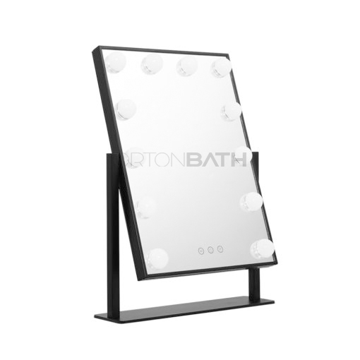 Ortonbath Hollywood Vanity Makeup Mirror with Lights - 9 LED Bulbs, Touch Control, 3 Colors Light, 360° Rotation, Light up Vanity Mirror for Dressing Room