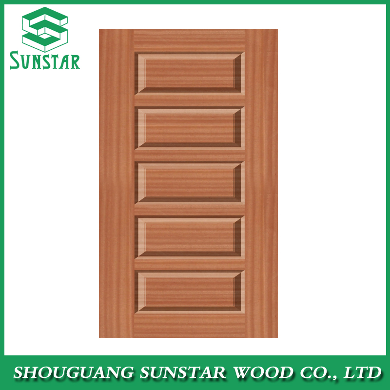 Door Skin with Natural Veneer/Melamine Faced and MDF Core