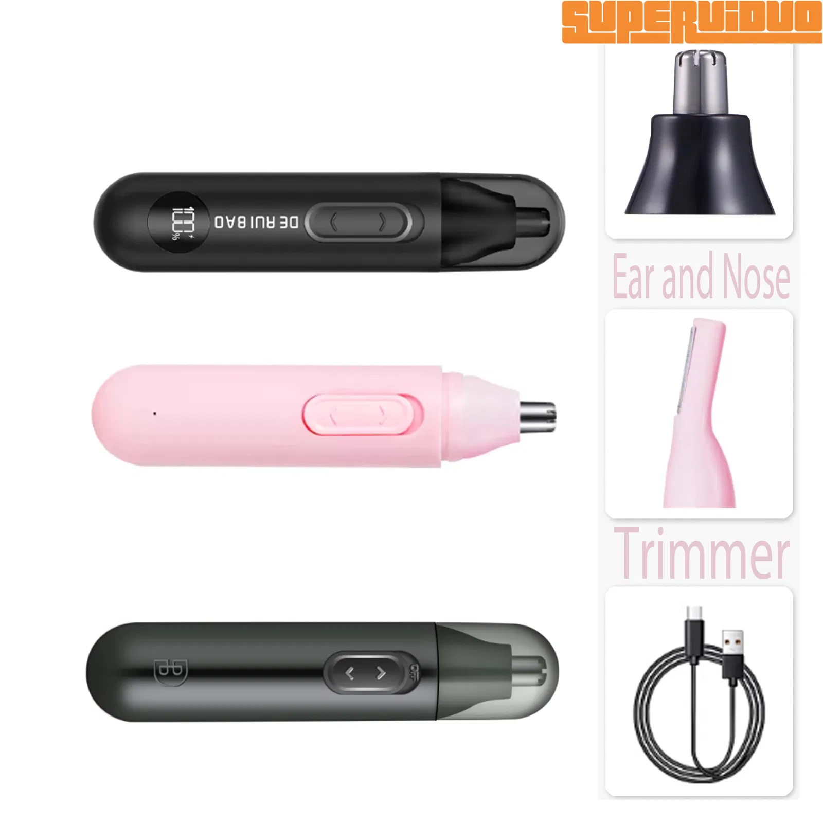 Compact High-Tech Personal Groomer Ear and Nose Trimmer
