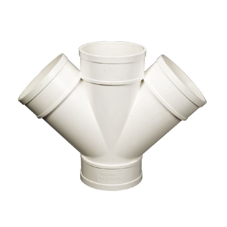Era DIN PVC Pipe Fitting Drainage Skew Cross Fitting