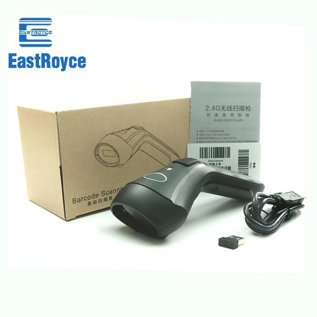Handheld Bt+2.4G Wireless Dual-Mode 1d 2D CMOS Barcode Scanner with Big Memory