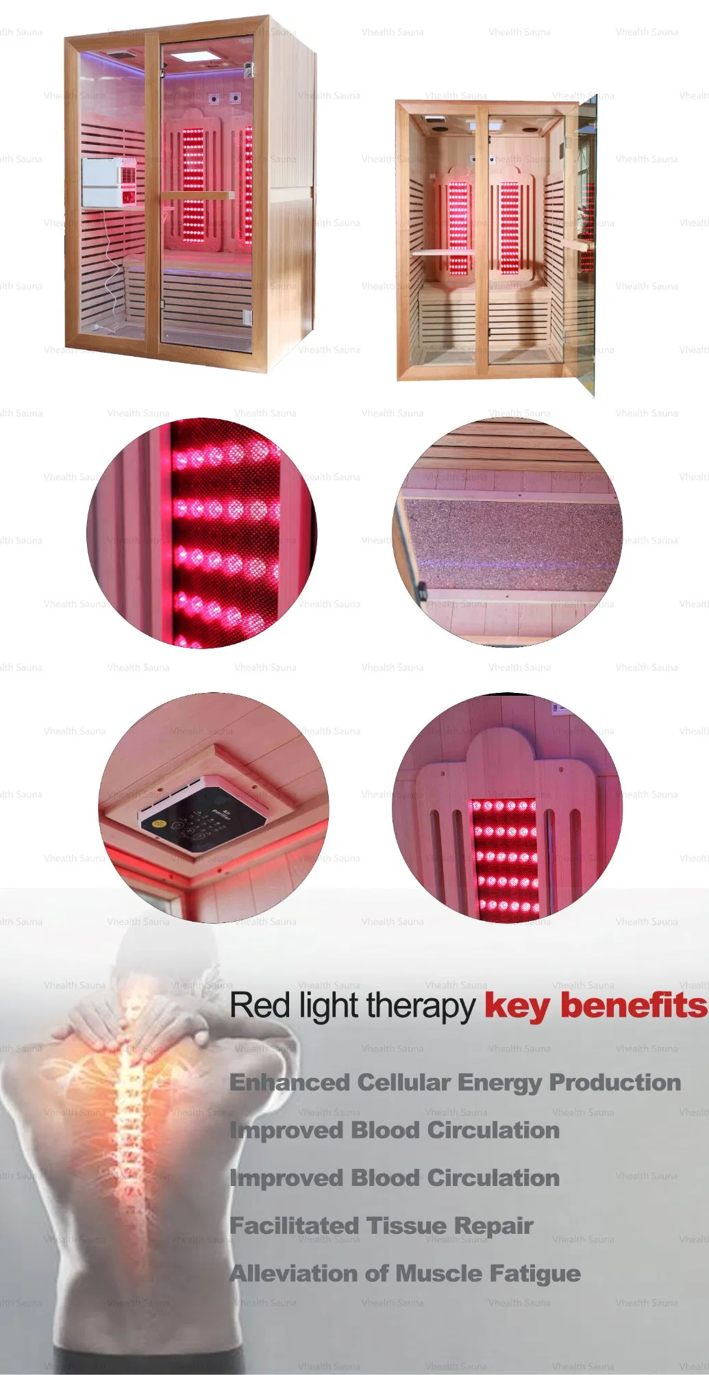 Мини сауна инфракрасная сухая 2-местная из канадского кедра