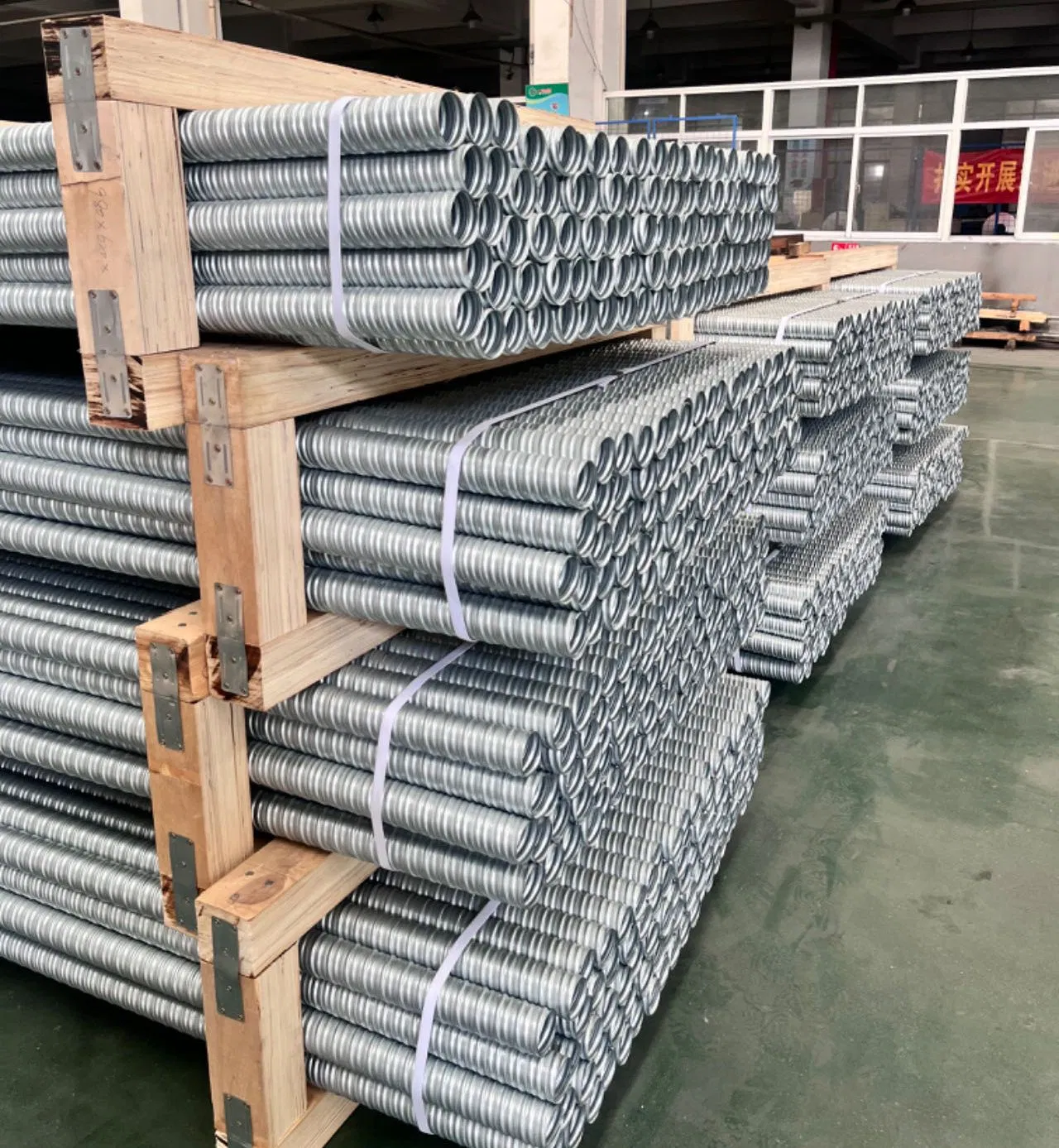 Post Tension Prestressed Galvanized Steel Corrugated Duct Double Wall Corrugated Pipe for Bridges 45mm