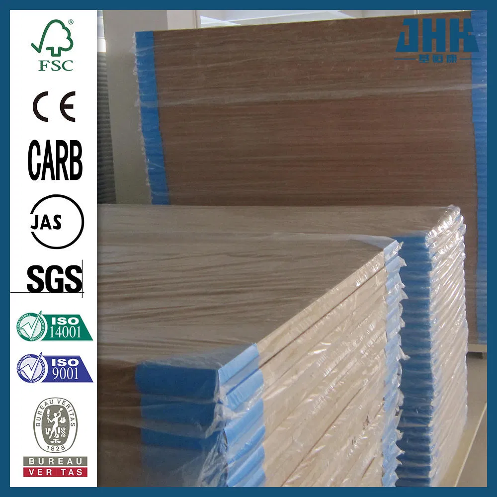 Jhk PVC Coated Prefinished Finger Joint House Plywood Flush Wood Door