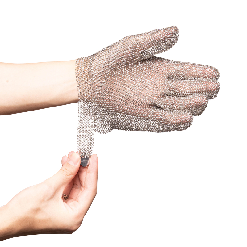 Level 9 Durable Stainless Steel Ring Cut Resistant Gloves for Butcher