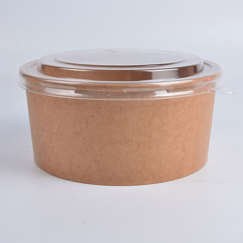 Disposable Round Paper Bowl for Salad Soup Food Rice and Noodles Packaging