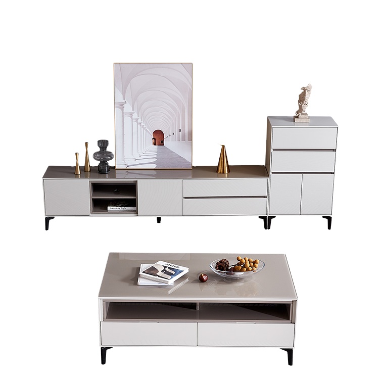 Столик журнальный деревянный глянцевый 2 ящика