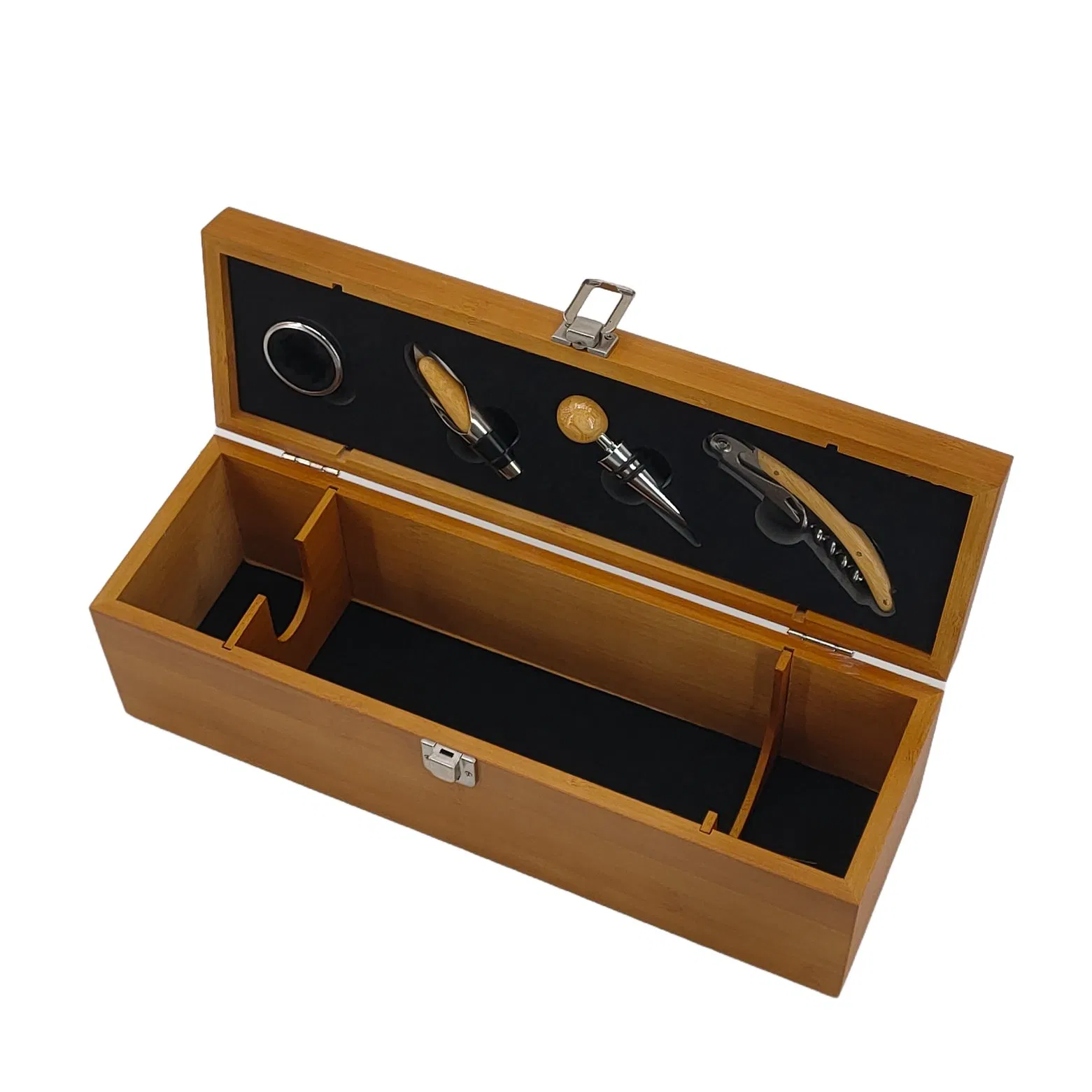 Wine Box with 4 Wine Accessories Set