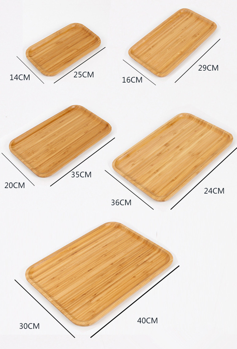 Perfect Bamboo Food Plate Fruit Tray Rectangular Food Serving Tray