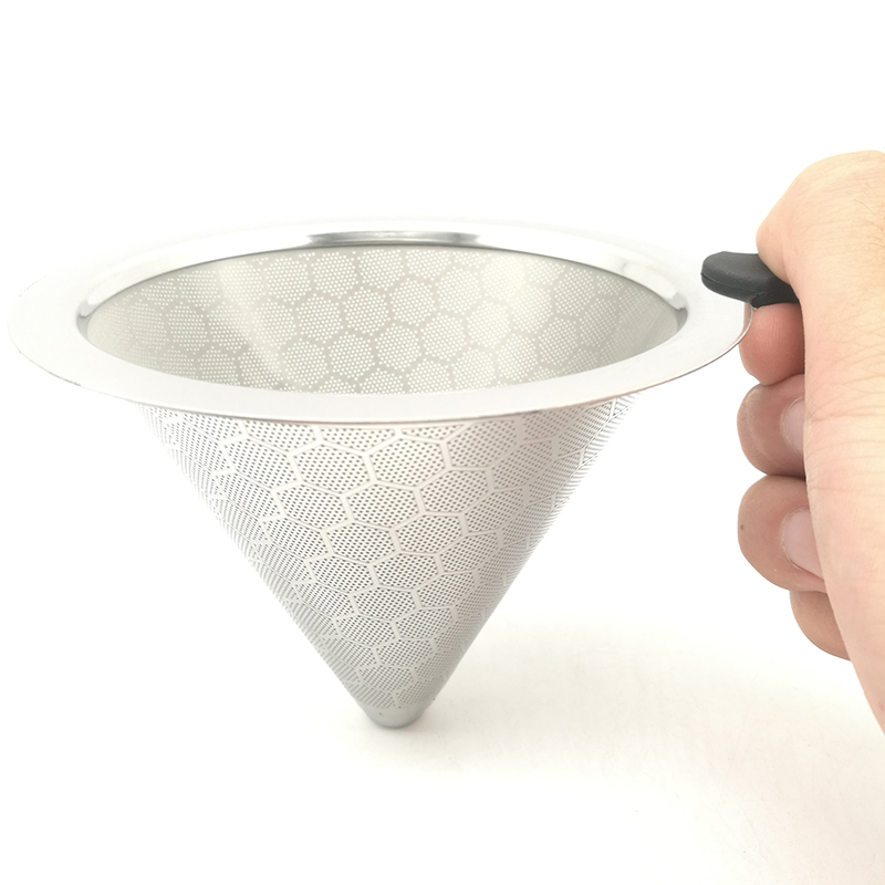 Hand Brewed Coffee Sharing Pot, Glass Coffee Utensil, Stainless Steel Filter Screen Filter Cup Funnel