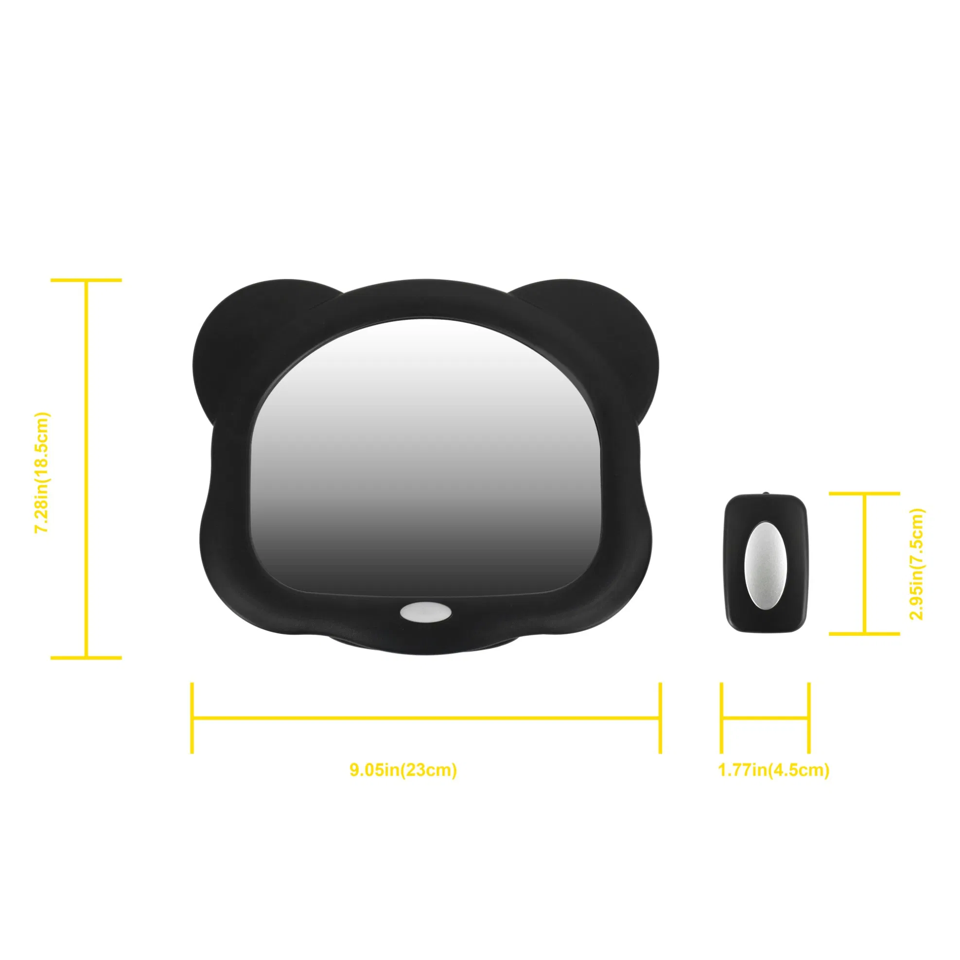 LED-зеркало заднего вида для детей в форме медвежонка