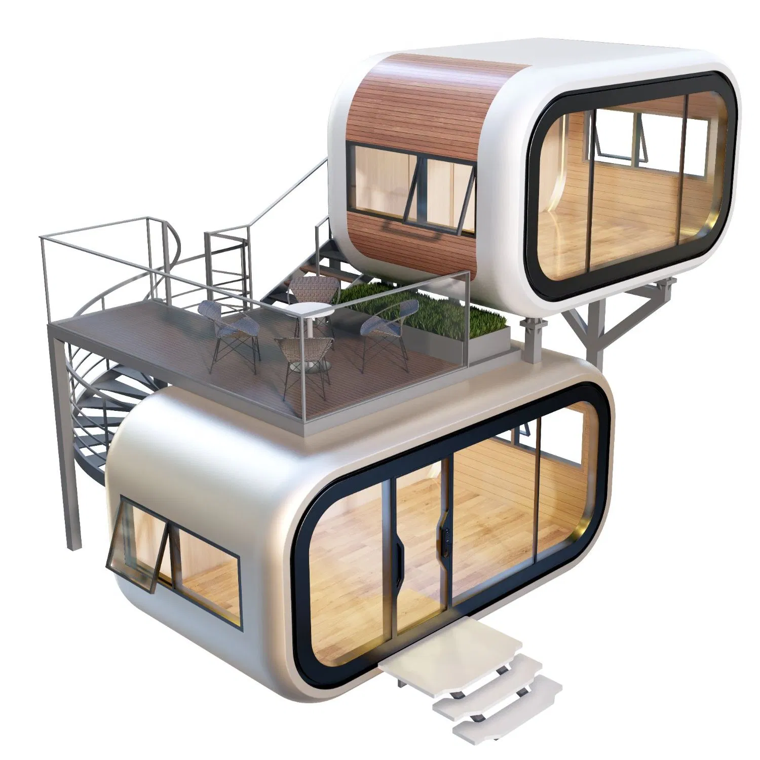 Hot Sale Prefabricated House Tiny Apple Cabin Office 20FT 40FT Modular Prefab Container Office Portable Apple House Pod Movable