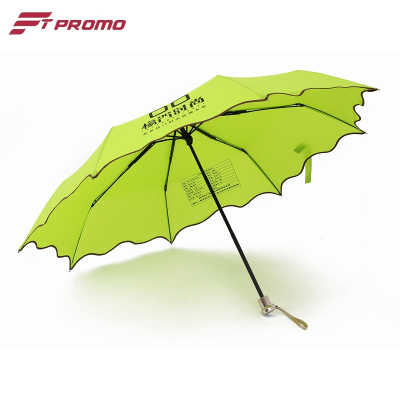 Manual Open 3-Section Folding Portable Pocket Sun Umbrella