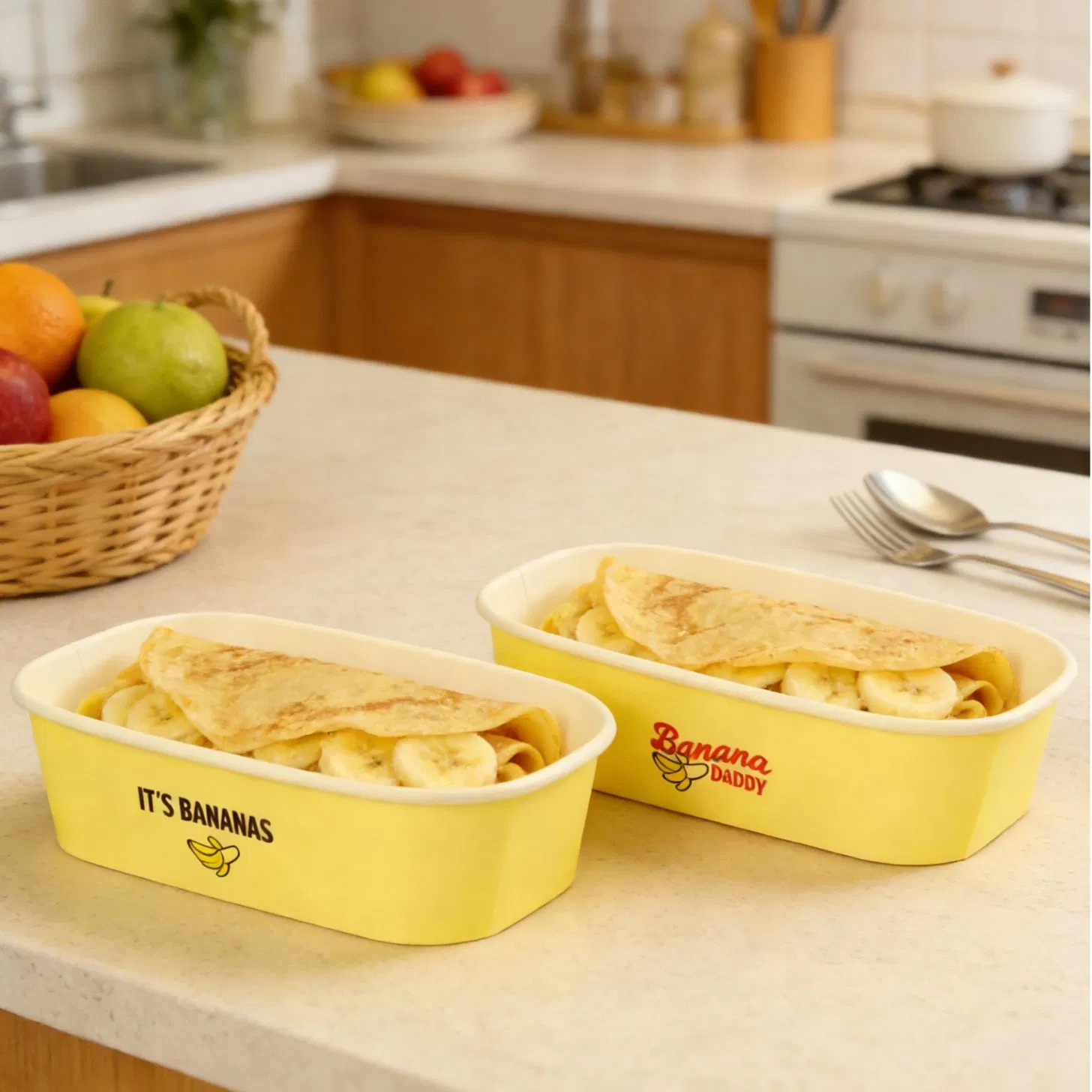 Recyclable Eco-Friendly Disposable Kraft Paper Salad Bowl for Food Packaging