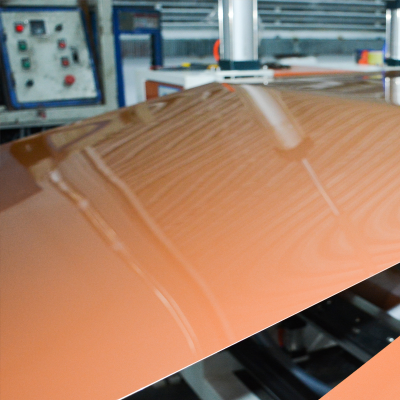 Anti Oil High Glossy Coffee PETG Film for Furniture Panel Decoration