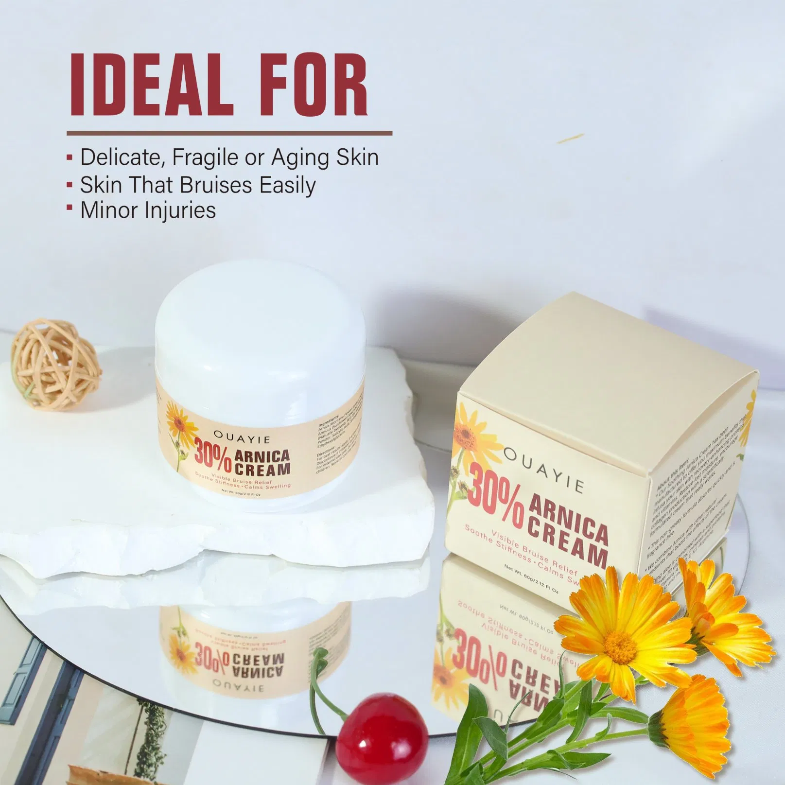 Beauty Cosmetics Soothing Moisturizing Bruise Relief Mountain Gold Car Flowers Cream