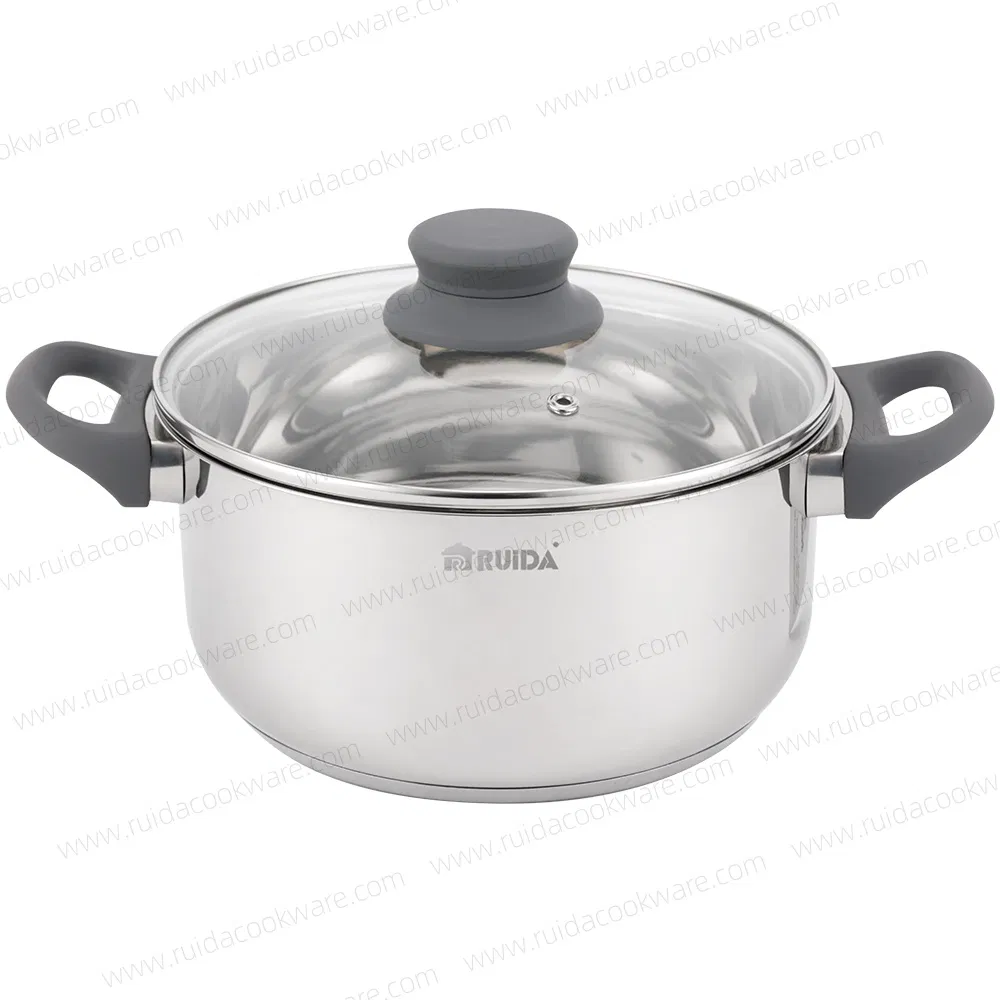 Factory Manufacturer Stainless Steel Cookware Set with Lid