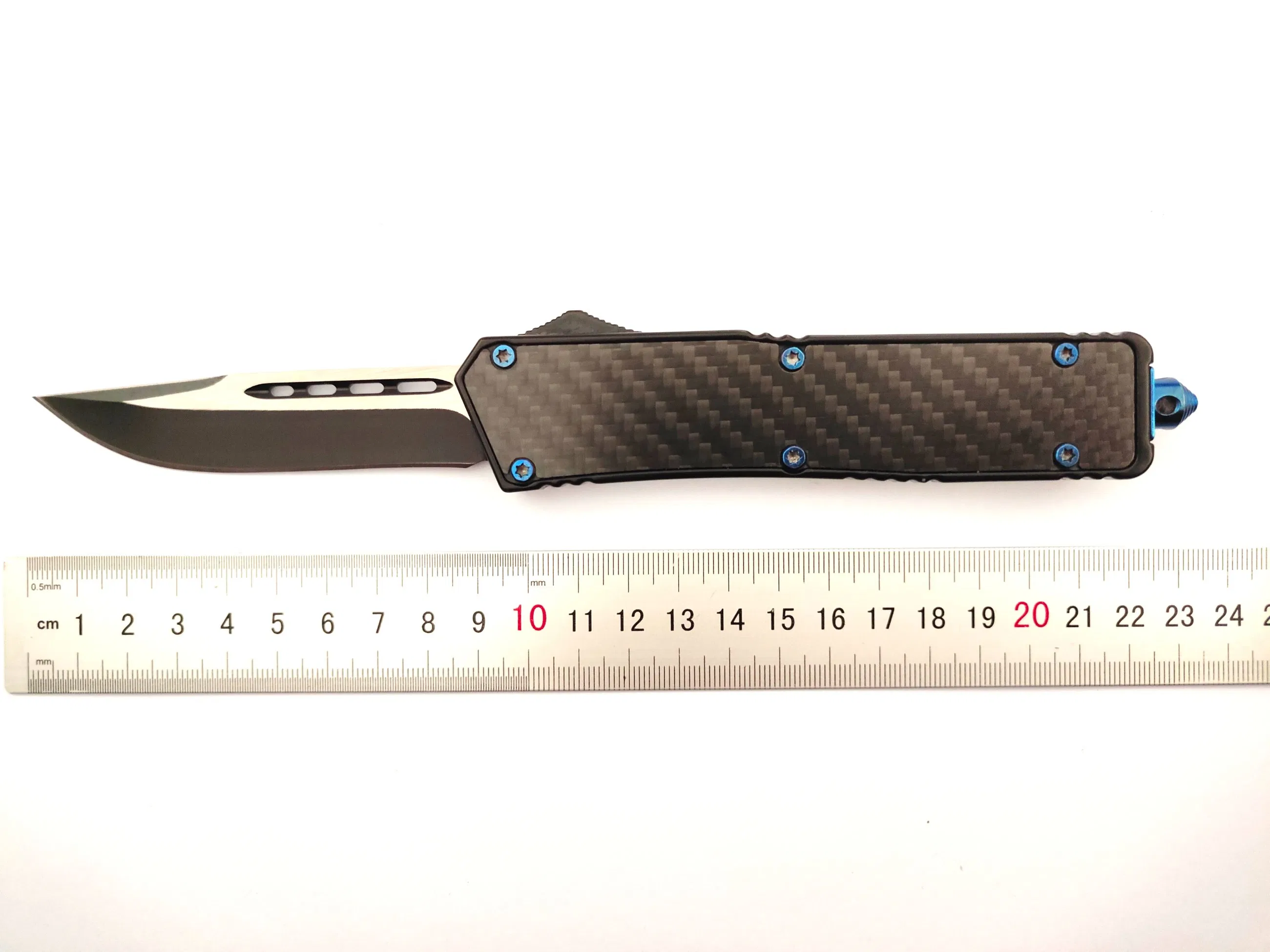 Carbon Fiber Double Edge Blade Folding Stainless Steel Outdoor Otf Pocket Knife