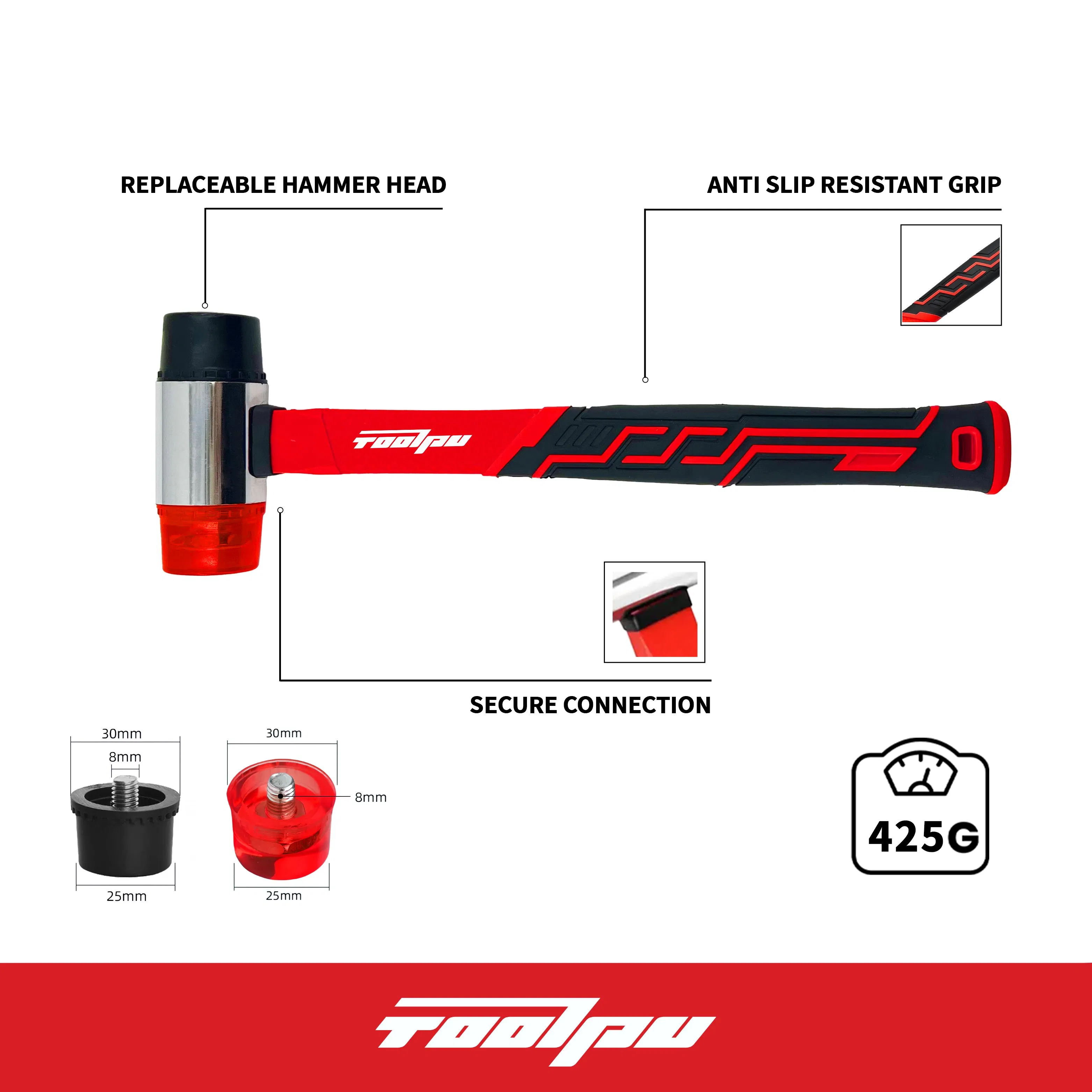 Premium American-Style Rubber Hammer for Home Renovation