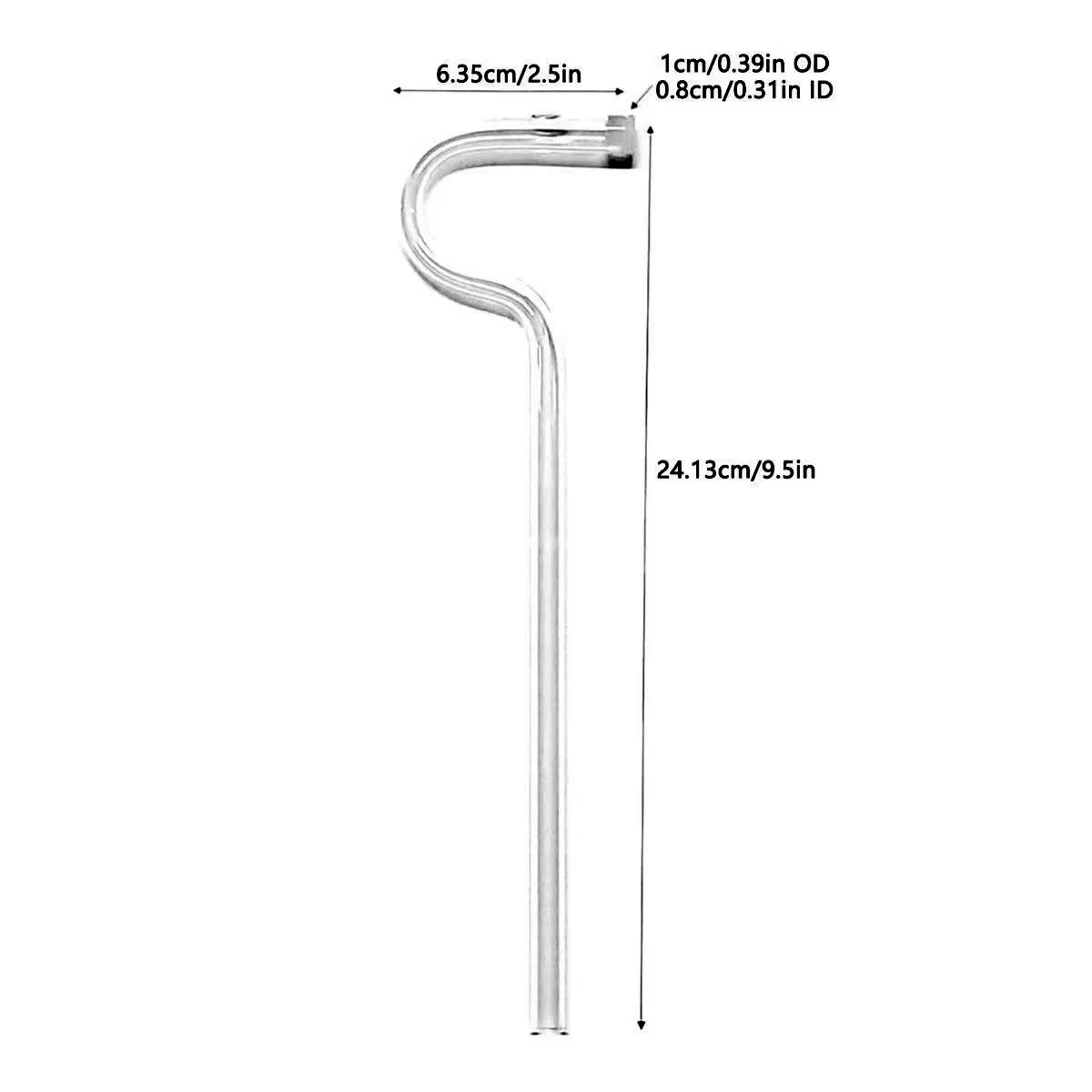 OEM Eco-Friendly Reusable Anti Lip Wrinkle Drinking Straw Flute Style Handmade Juice Glass Straw