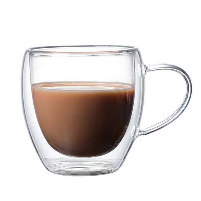 Customized High Borosilicate High Temperature Resistance Glass Coffee Cup for Food