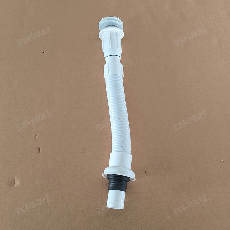 Extendable Trap Pipe for Basin Sink Waste Bathroom Washbowl Flexible Drain Pipe with Waste