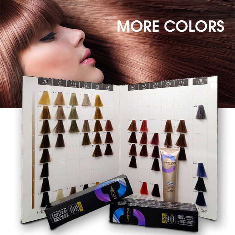 Factory Supply 52 Fashion Color Low Ammonia OEM Hair Dye Professional Natural Hair Color Cream