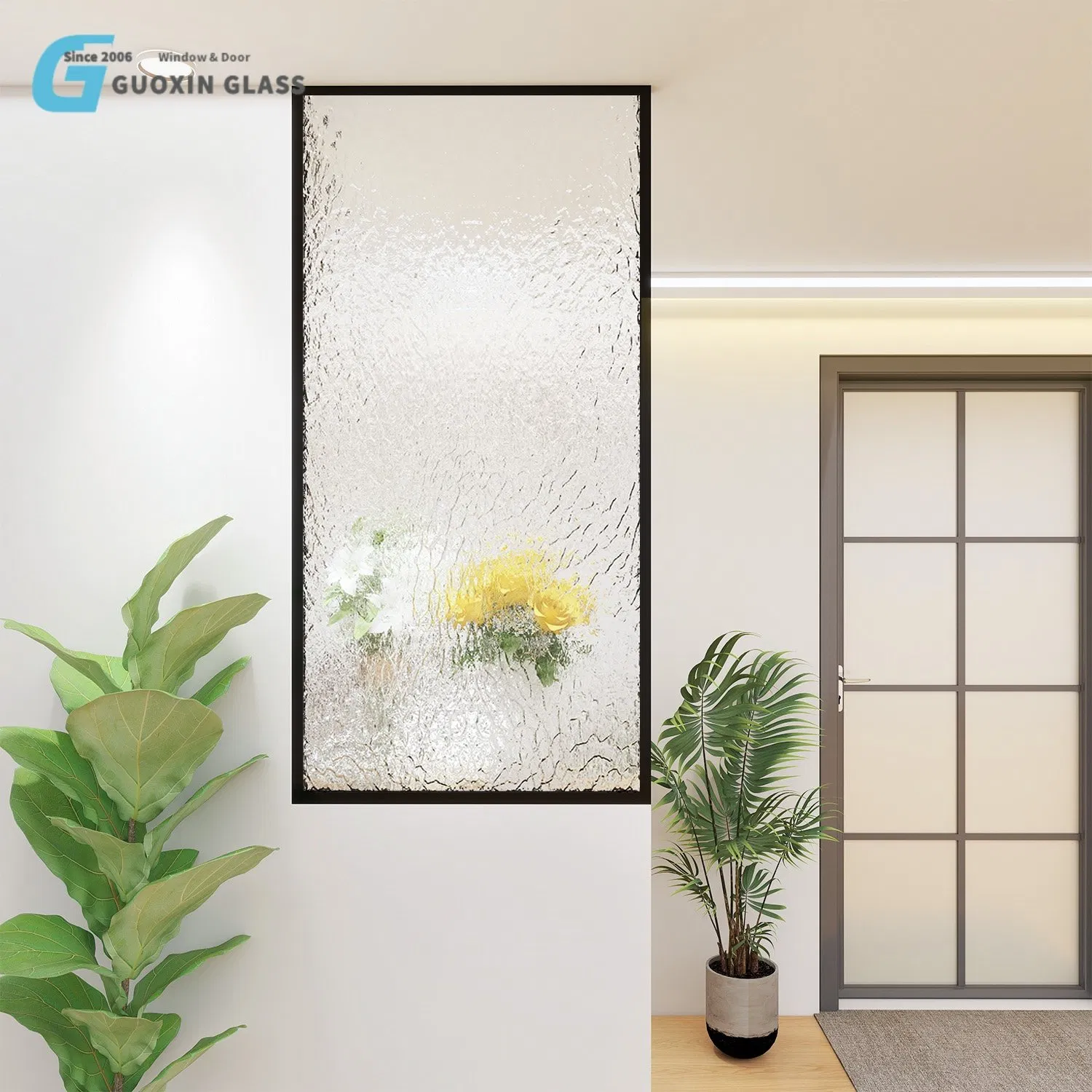 Cheap Price Building Window Frosted Ribbed Pattern Glass Tempered Fluted Reed Decorative Glass