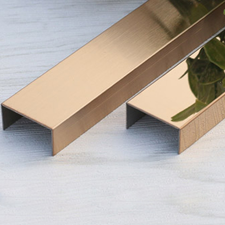 201 304 Ceramic Tile Corner Trim Stainless Steel Square Metal Edge Trim