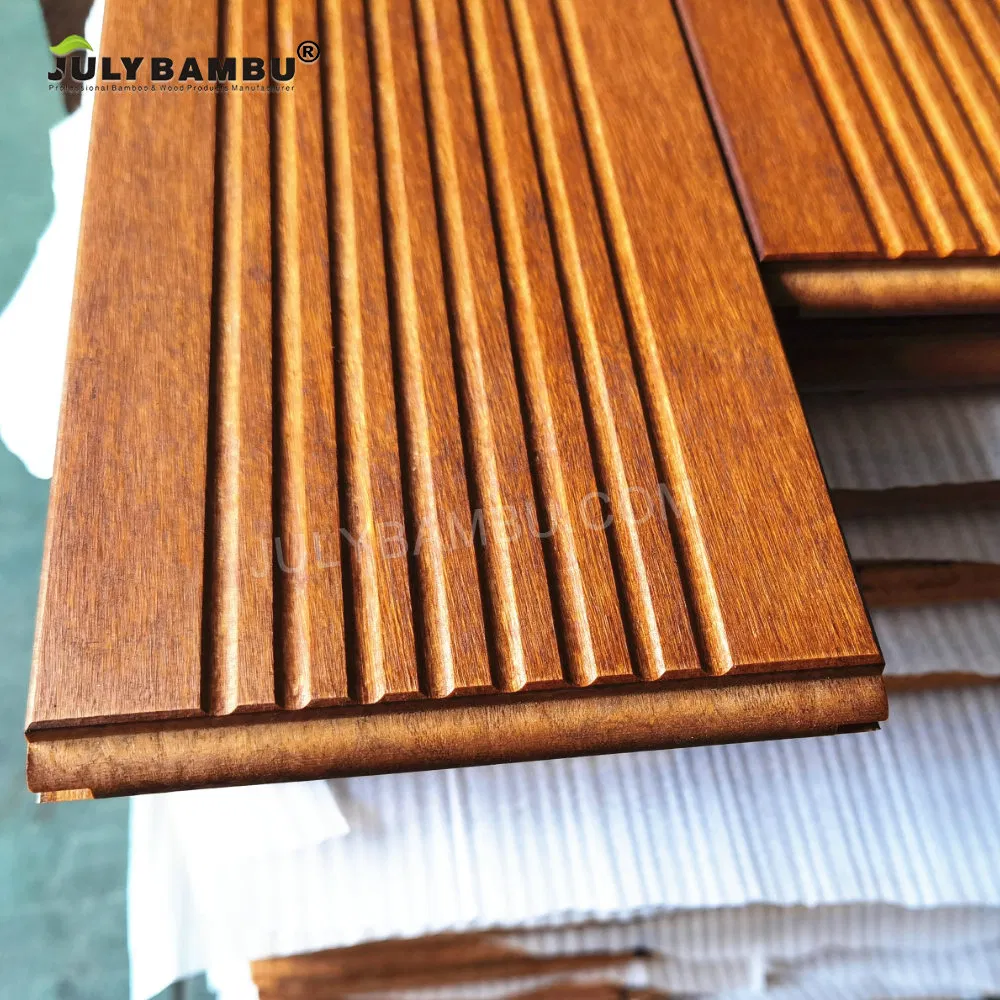 Террасная доска из бамбука 18мм, угольный цвет