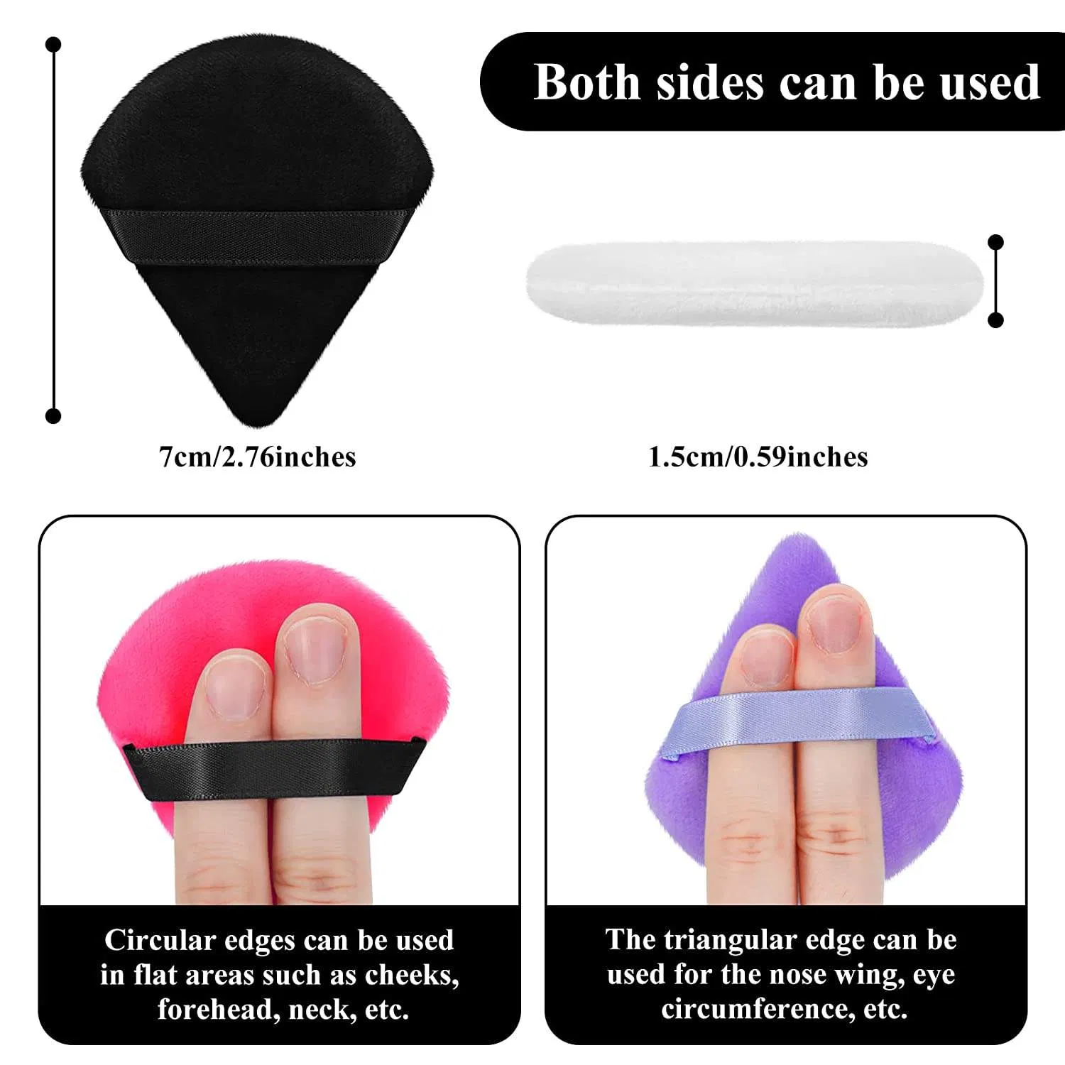Wholesale 12PCS Triangle Makeup Puff Ultra Soft Powder Puff Makeup Sponge Loose Mineral Powder Wet Dry Triangle Powder Puff