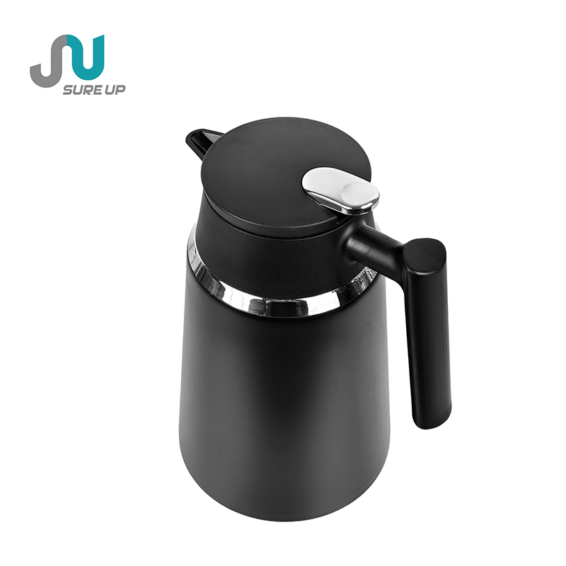 Nordic Style Double Wall Vacuum Insulated Steel Teapot for Coffee or Tea Simple Office Coffee Pot Tea Set Gift