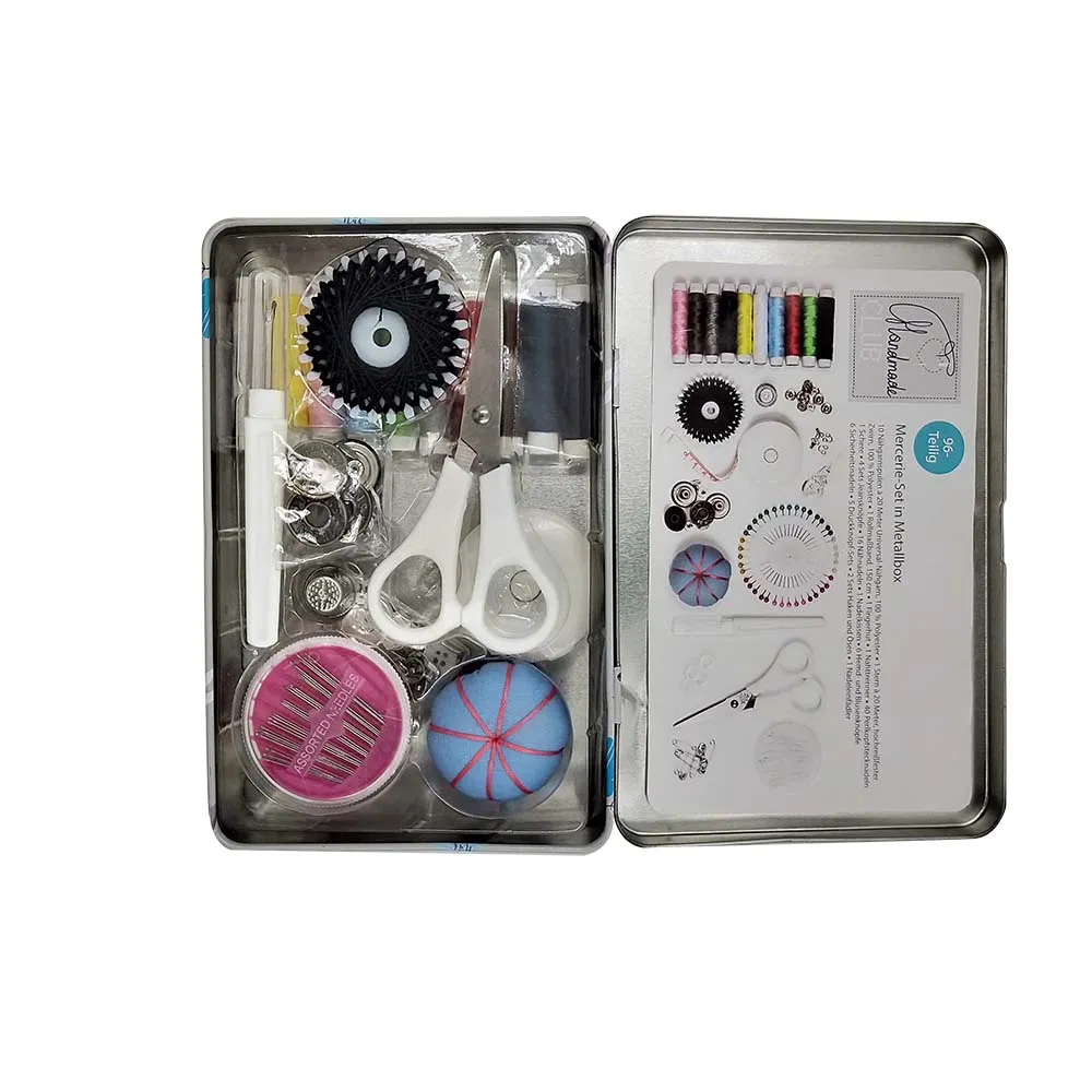 Hot Selling Travel Sewing Kit Sewing Accessories Metal Tin Box