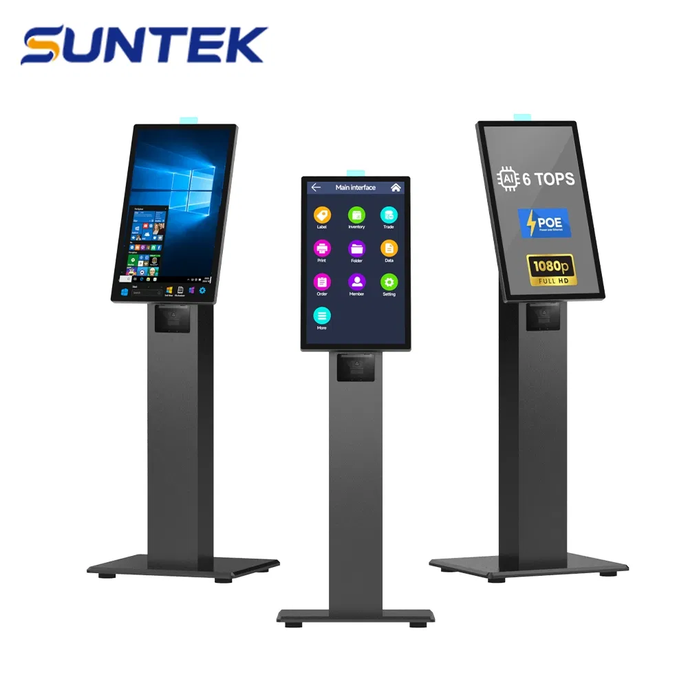 15.6/21.5 Inch Clothing Stores Self-Ordering Machine Suntek Windows Android Linux Indoor Desktop Payment Kiosk