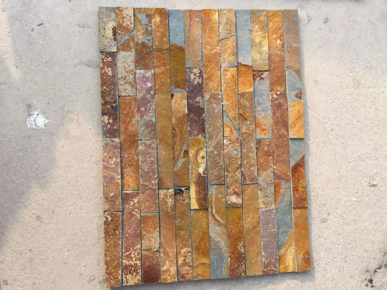 Slate Factory Supply Stone Exterior Wall Cladding Rusty Yellow Slate Culture Stone Tiles